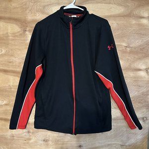 Under Armour Long Sleeve Zip Up Mesh Sweatshirt/Light Jacket Men Medium  Black